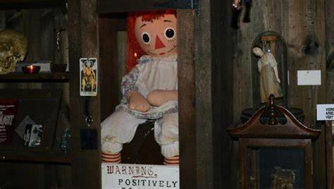 Anabelle behind glass